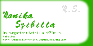 monika szibilla business card